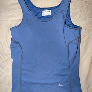 Nautilus Women Medium Blue Workout Tank Top Y2K Vintage 2006 Activewear Yoga